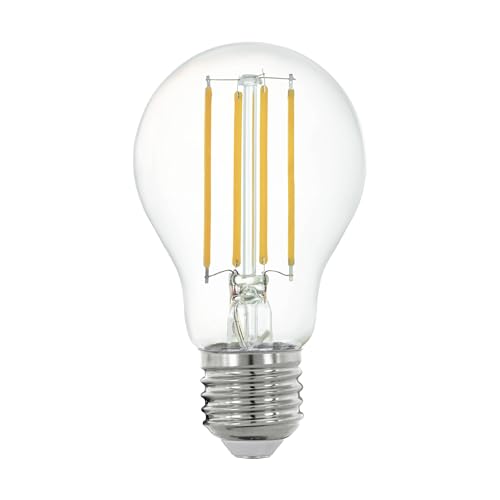 EGLO connect.z Smart-Home LED Leuchtmittel E27, A60, ZigBee, App und Sprachsteuerung Alexa, dimmbar, warmweiß, 806 Lumen, 6 Watt, Vintage-Glühbirne klar von EGLO