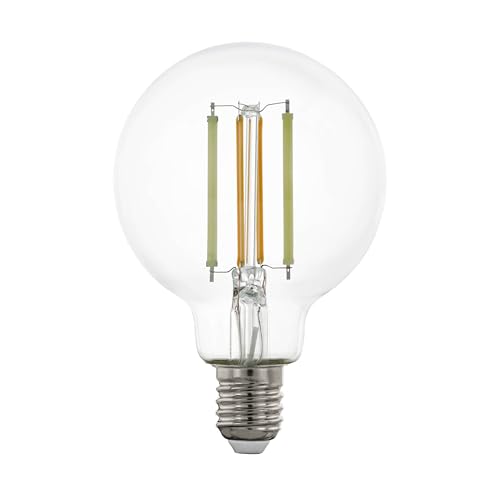 EGLO connect.z Smart-Home LED Leuchtmittel E27, G80, ZigBee, App und Sprachsteuerung Alexa, dimmbar, Lichtfarbe einstellbar (warmweiß-kaltweiß), 700 Lumen, 6 Watt, Vintage-Glühbirne klar von EGLO