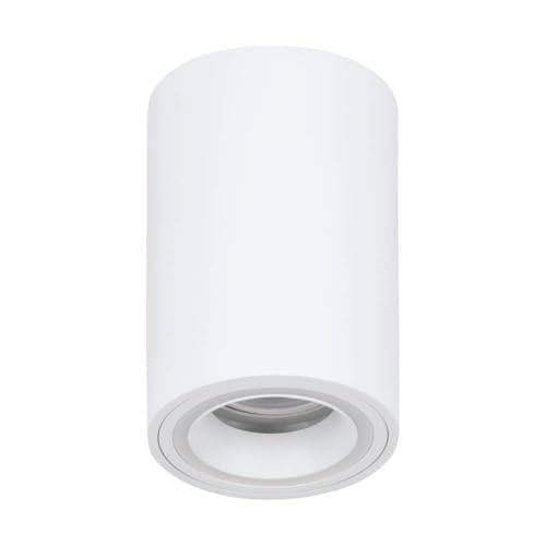 EGLO connect.z Smart Home LED Deckenleuchte Carosso-Z, ZigBee, App und Sprachsteuerung Alexa, Lichtfarbe einstellbar (warmweiß-kaltweiß), RGB, dimmbare Deckenlampe aus Metall in Weiß, Ø 8 cm von EGLO