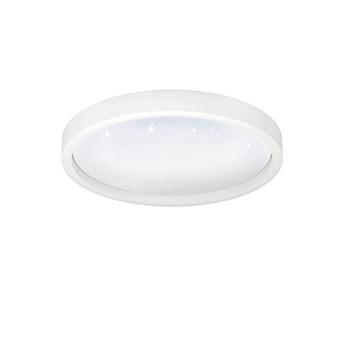 EGLO connect.z Smart Home LED Deckenleuchte Montemorelos-Z mit Kristall-Effekt, ZigBee, App und Sprachsteuerung Alexa, warmweiß-kaltweiß, RGB, dimmbare Deckenlampe in Weiß, Ø 42 cm EGLO connect.z Smart Home LED Deckenleuchte Montemorelos-Z mit Kristall-Effekt, ZigBee, App und Sprachsteuerung Alexa, warmweiß-kaltweiß, RGB, dimmbare Deckenlampe in Weiß, Ø 42 cm von EGLO