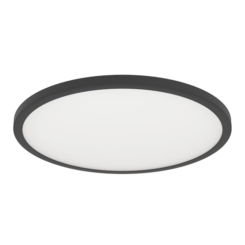 EGLO connect.z Smart Home LED Deckenleuchte Sarsina-Z, ZigBee, App und Sprachsteuerung Alexa, Lichtfarbe einstellbar (warmweiß-kaltweiß), dimmbare Metall Deckenlampe in Schwarz, Ø 45 cm von EGLO