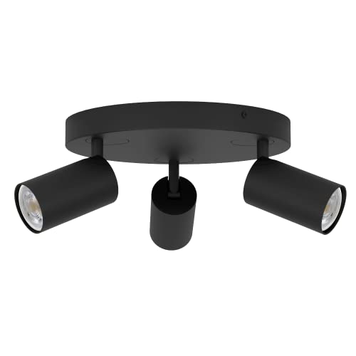 EGLO connect.z Smart Home LED Deckenleuchte Telimbela-Z, ZigBee, App und Sprachsteuerung Alexa, Lichtfarbe einstellbar (warmweiß-kaltweiß), RGB, dimmbar, Deckenlampe schwarz von EGLO