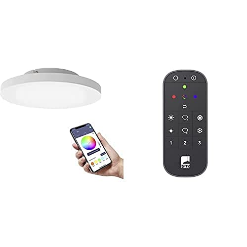 EGLO connect.z Smart-Home LED Panel Turcona-Z, Deckenlampe Ø 45 cm, inkl. Fernbedienung, Sprachsteuerung Alexa, Lichtfarbe einstellbar (warmweiß-kaltweiß), RGB, dimmbar von EGLO
