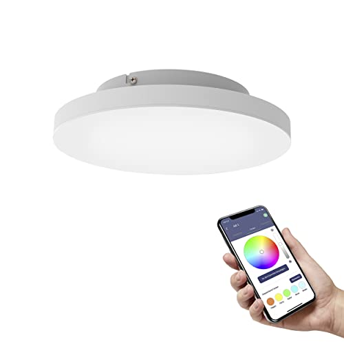 EGLO connect.z Smart-Home LED Panel Turcona-Z, Deckenlampe Ø 30 cm, ZigBee, App und Sprachsteuerung Alexa, Lichtfarbe einstellbar (warmweiß-kaltweiß), RGB, dimmbar von EGLO