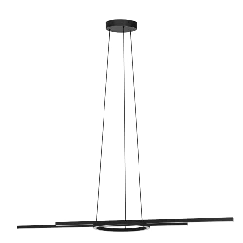 EGLO Connect.z Smart-Home LED Pendelleuchte Zillerio-Z, Metall Hängelampe, ZigBee, App und Sprachsteuerung Alexa, Lichtfarbe einstellbar (warmweiß-kaltweiß), dimmbar, schwarz von EGLO