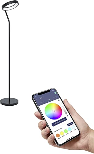 EGLO connect.z Smart-Home LED Stehlampe Marghera-Z, Standleuchte, ZigBee, App und Sprachsteuerung Alexa, Lichtfarbe einstellbar (warmweiß-kaltweiß), RGB, dimmbar von EGLO