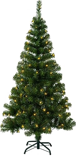 EGLO künstlicher Weihnachtsbaum 150 cm für innen und außen, naturgetreuer Tannenbaum mit LED-Beleuchtung warmweiß, Kunstbaum echt aussehend mit Ständer, IP44 von EGLO