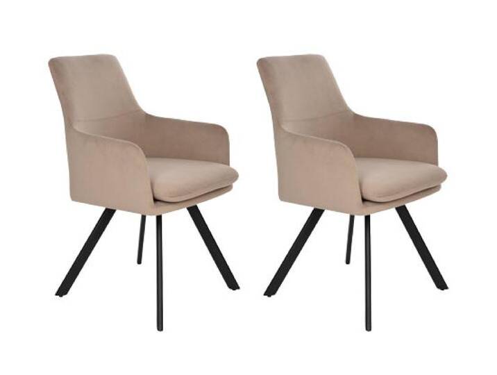 Eglo 2er-Set Stühle »Apalit« - 60x57,5x86cm - schwarz - Metall / Polyester Eglo 2er-Set Stühle »Apalit« - 60x57,5x86cm - schwarz - Metall / Polyester von EGLO