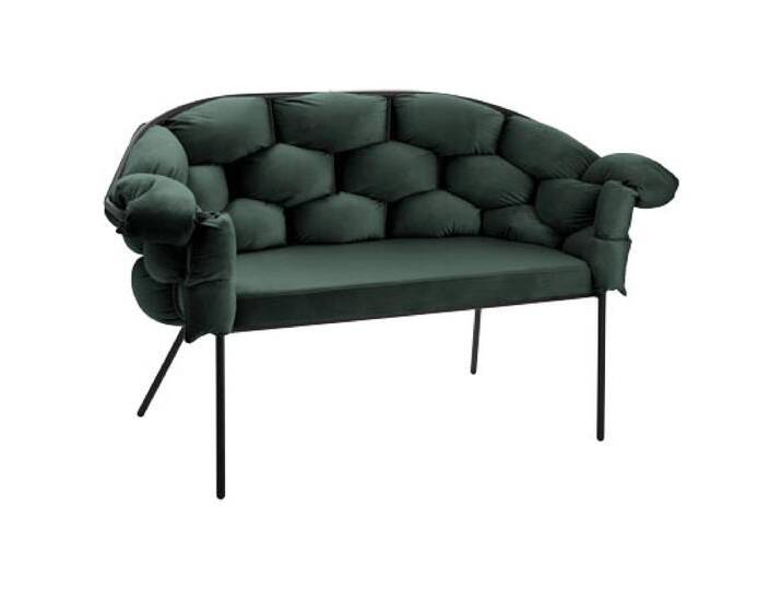 Eglo 2er-Sofa »Manambolosy« - 130x80x65cm - schwarz - Polyester / Schaumstoff / Metall von EGLO