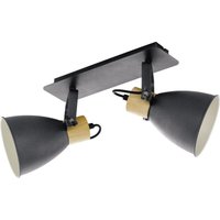 Eglo 2er Spot Coswarth anthrazit holz 48 x 14 x 24 cm E27 Deckenlampen & Kronleuchter von EGLO