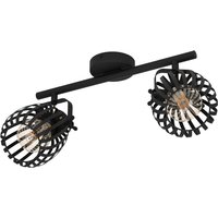 2er Spot Girona schwarz messing 44 x 19 cm Deckenleuchte - Eglo von EGLO