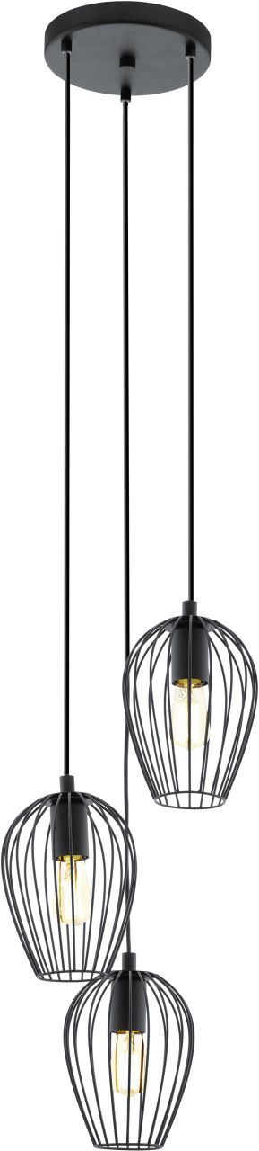 Eglo 3er Pendelleuchte Newtown schwarz Ø 38 cm E27, max. 60 W von EGLO