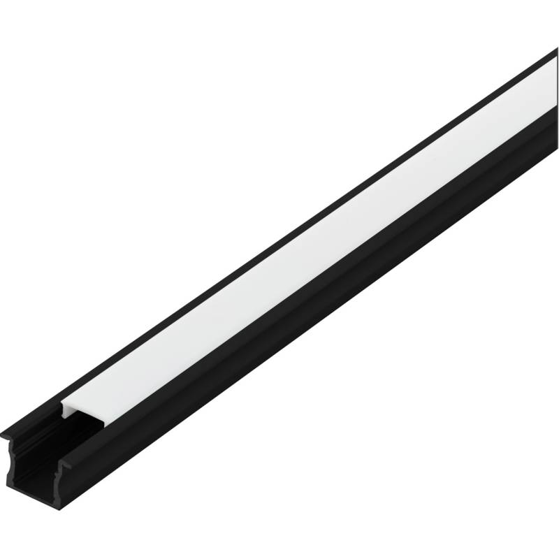 Eglo Alu LED-Einbauprofil Schwarz Diffuser Weiß Recessed Profil 2 Länge 2000 mm von EGLO