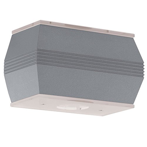 Eglo Aussen-LED-Wandleuchte / Modell Norika / 2-flammig / in silberfarbenem Aluguss und satiniertem Glas / 2 x 6 W LED, warmweiß / inklusiv Leuchtmittel / Leuchtmittel austauschbar / Schutzgrad IP 44 / 18 x 11.5 cm / Ausladung 9.5 cm 91666 Eglo Aussen-LED-Wandleuchte / Modell Norika / 2-flammig / in silberfarbenem Aluguss und satiniertem Glas / 2 x 6 W LED, warmweiß / inklusiv Leuchtmittel / Leuchtmittel austauschbar / Schutzgrad IP 44 / 18 x 11.5 cm / Ausladung 9.5 cm 91666 von EGLO