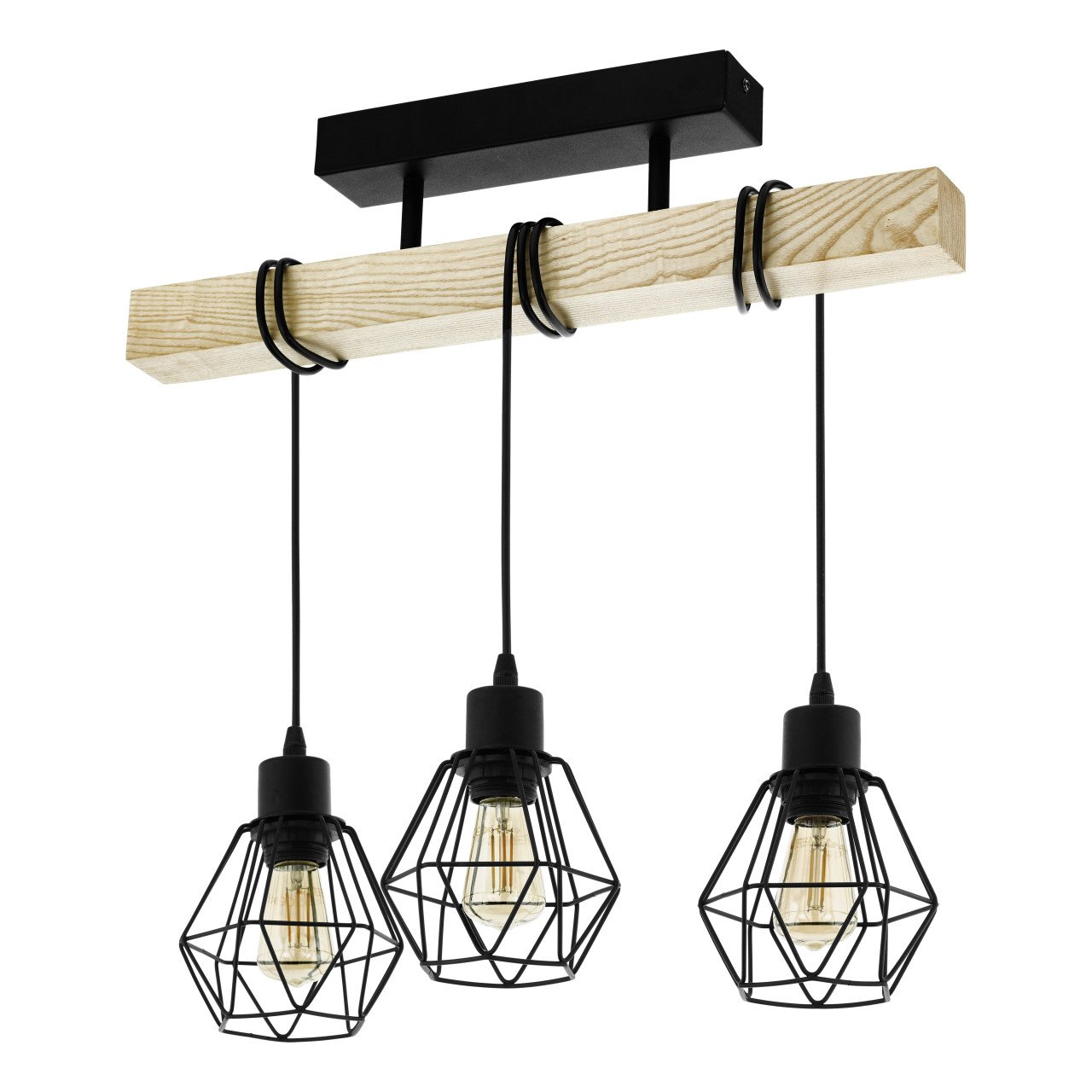 Eglo Pendelleuchte Townshend 5 schwarz braun 55 x 20 x 36 cm Eglo Pendelleuchte Townshend 5 schwarz braun 55 x 20 x 36 cm von EGLO