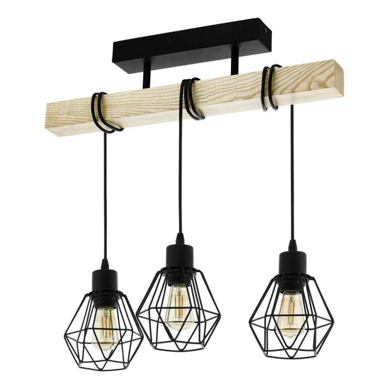Eglo Pendelleuchte Townshend 5 schwarz braun 55 x 20 x 36 cm von EGLO