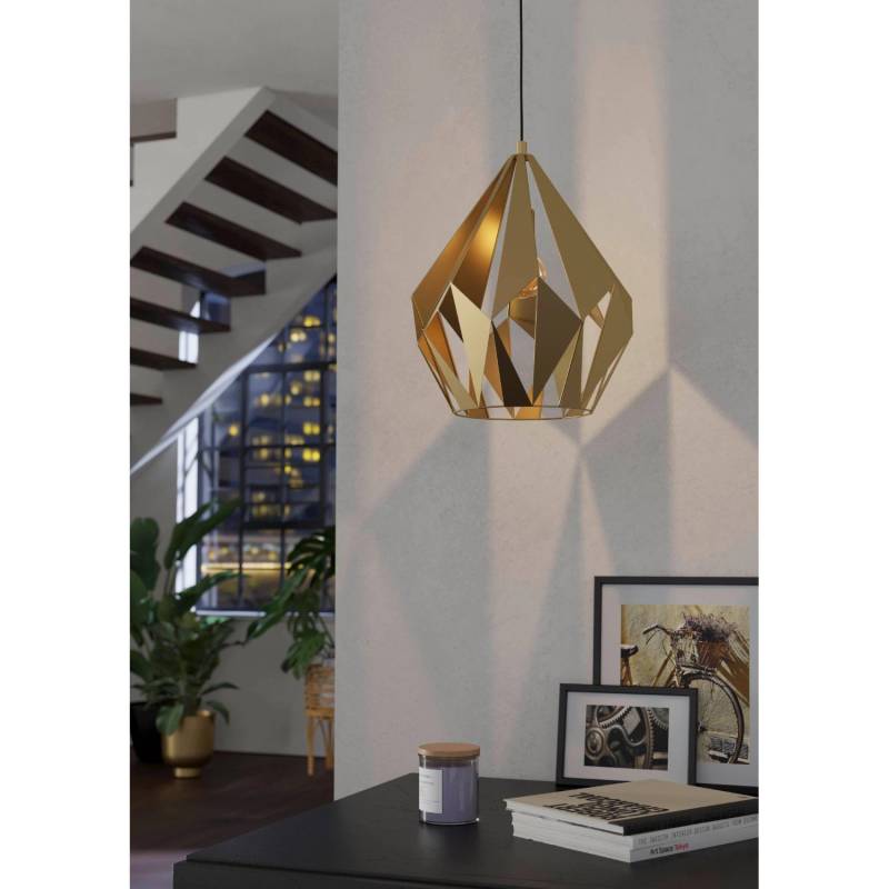 Eglo Hängeleuchte Carlton 1-flammig Gold Ø 385 mm E27 60 W von EGLO