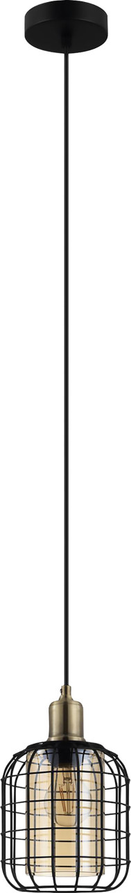 Eglo Hängeleuchte Chisle schwarz brüniert 16,5 x 110 cm E27 von EGLO