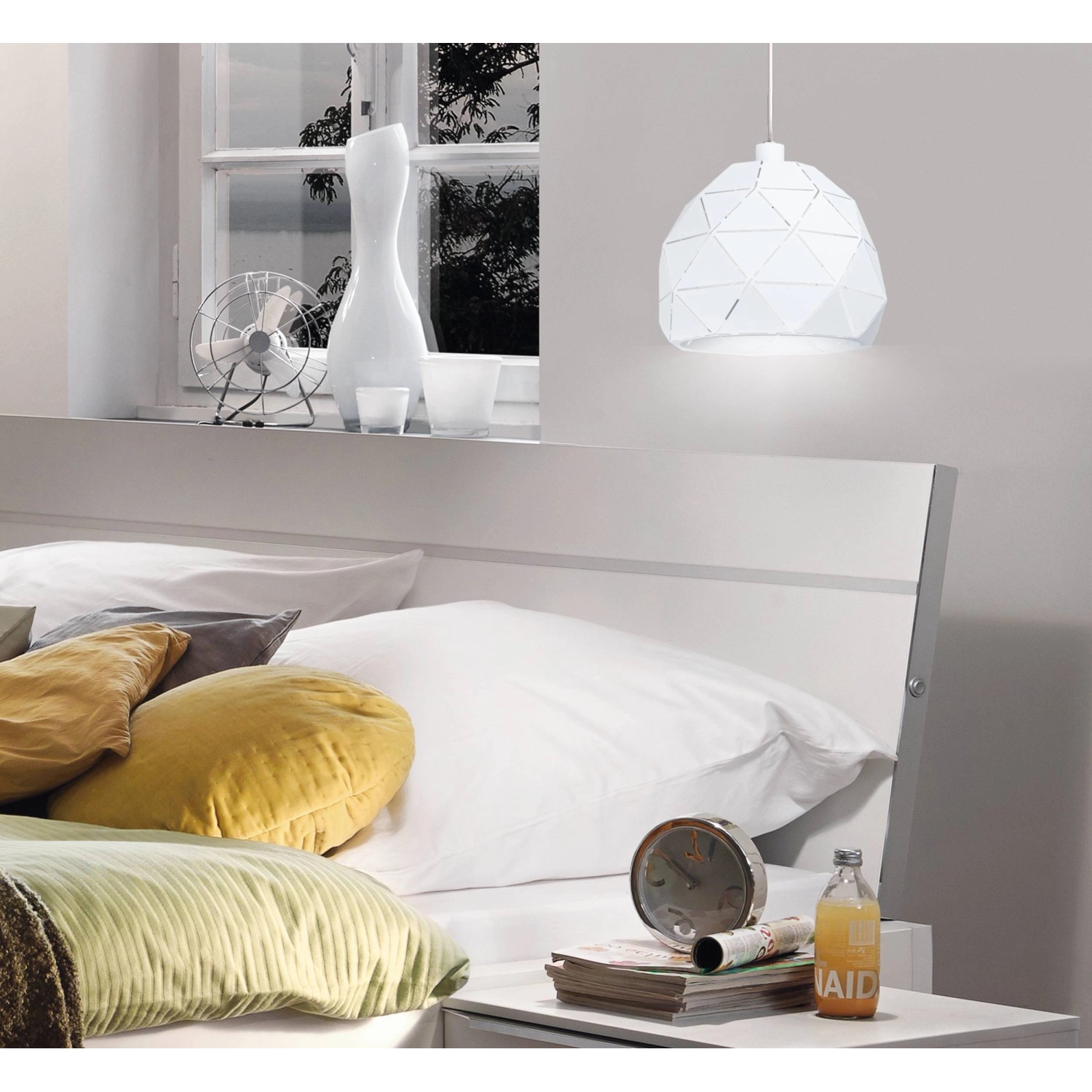 Eglo Hängeleuchte Roccaforte 1-flammig Weiß Ø 300 mm E27 60 W Eglo Hängeleuchte Roccaforte 1-flammig Weiß Ø 300 mm E27 60 W von EGLO
