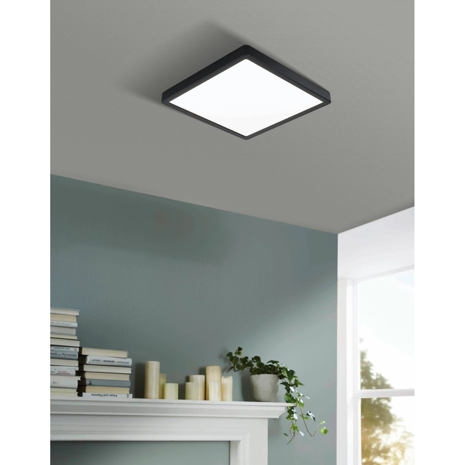 Eglo LED Aufbauleuchte Fueva 5 Schwarz-Warmweiß eckig 20,5 W von EGLO
