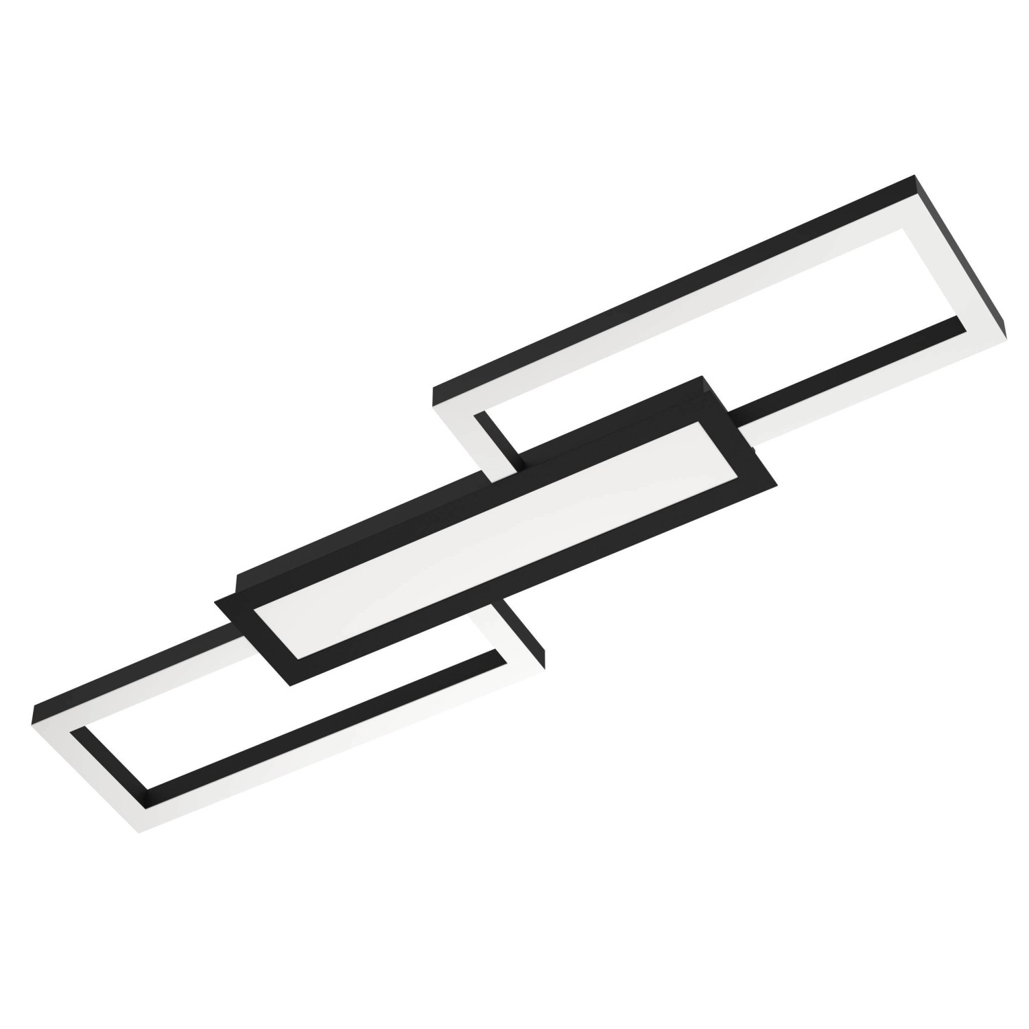 Eglo LED-CCT-Deckenleuchte Monirote 78 cm x 26 cm Schwarz-Weiß Eglo LED-CCT-Deckenleuchte Monirote 78 cm x 26 cm Schwarz-Weiß von EGLO