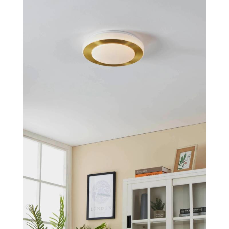 Eglo LED Deckenleuchte Carpi 3-flammig Messing-Weiß 3,6 W von EGLO