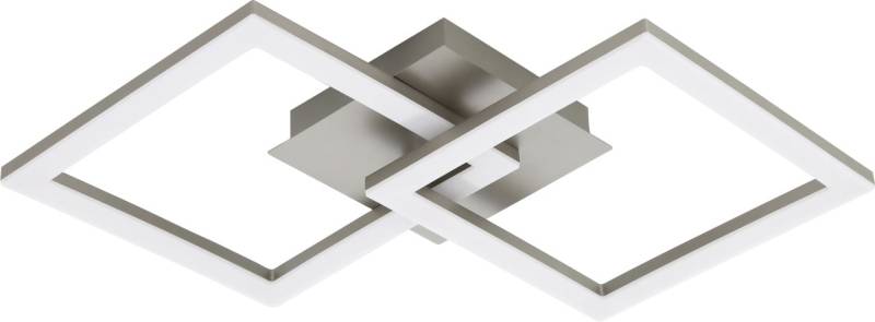 Eglo LED Deckenleuchte Huerta nickel-matt 52,5 x 31 cm warmweiß von EGLO
