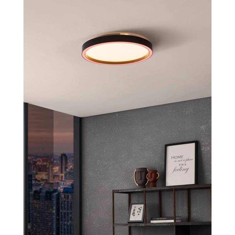 Eglo LED-Deckenleuchte Montemorelos-Z Schwarz Weiß von EGLO