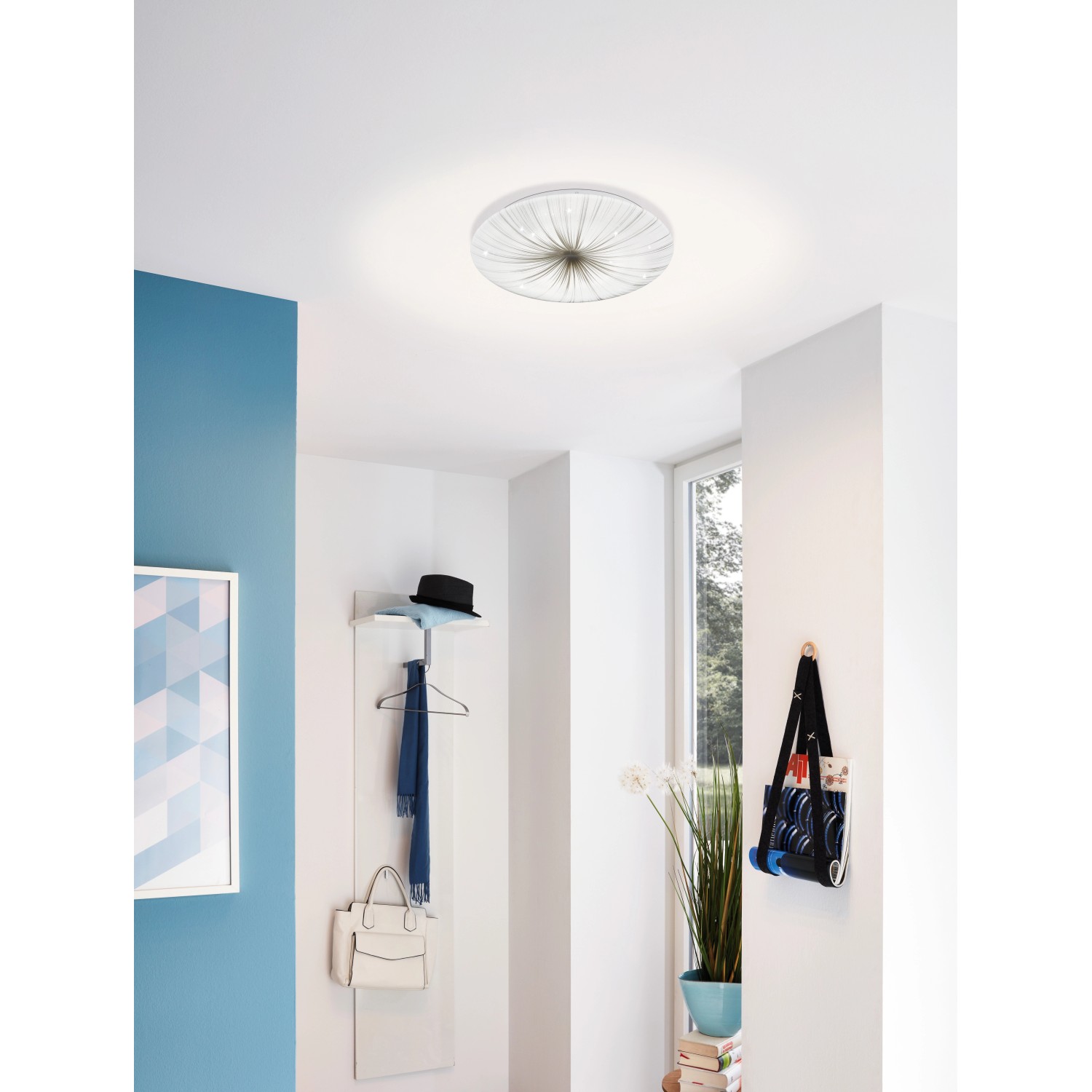 Eglo LED-Deckenleuchte Nieves Weiß-Silber 41 cm Eglo LED-Deckenleuchte Nieves Weiß-Silber 41 cm von EGLO
