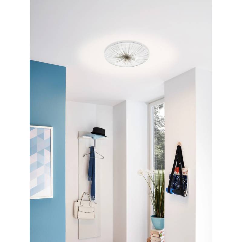 Eglo LED-Deckenleuchte Nieves Weiß-Silber 41 cm von EGLO