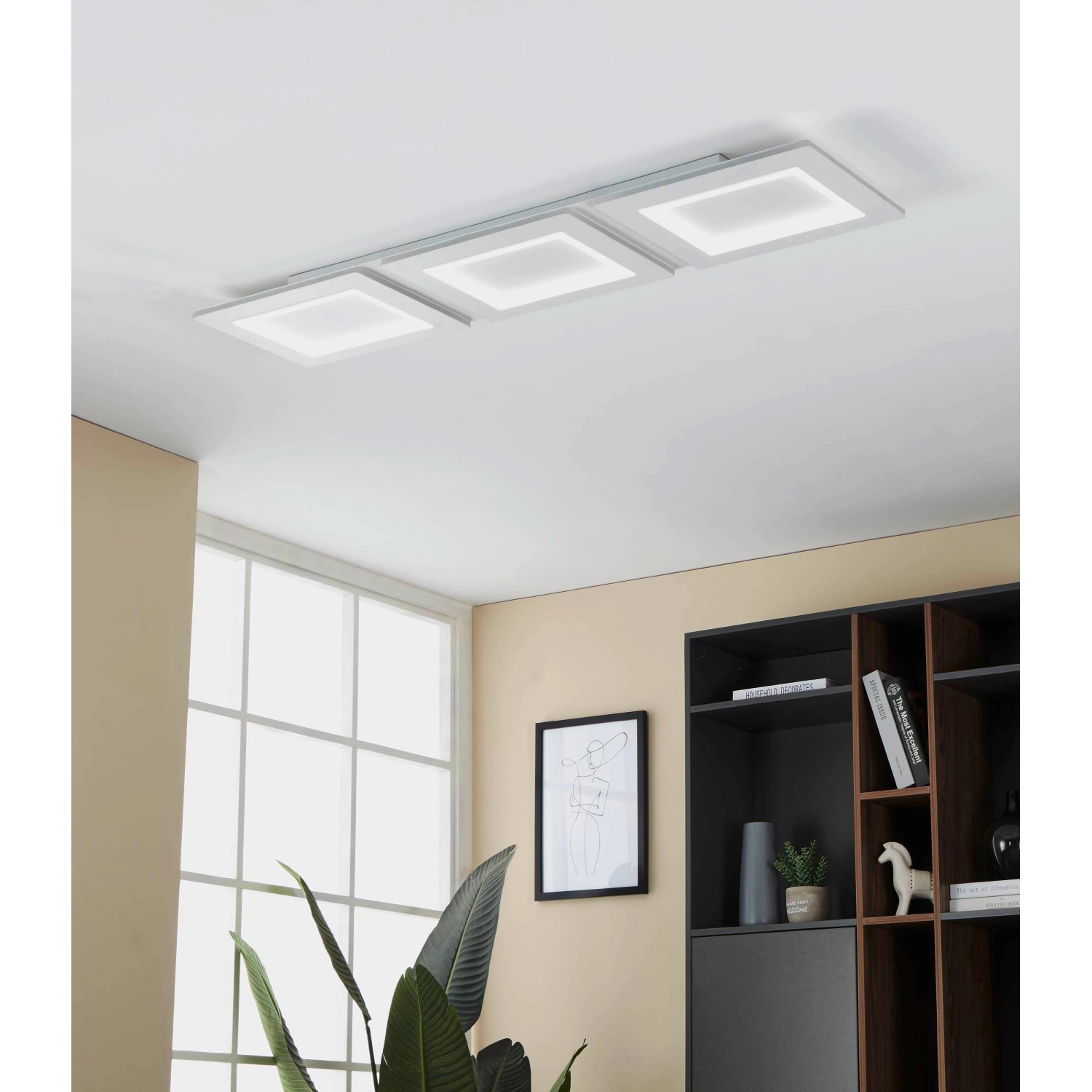 Eglo LED-Deckenleuchte Padrogiano-Z 120 cm x 30 cm Weiß von EGLO
