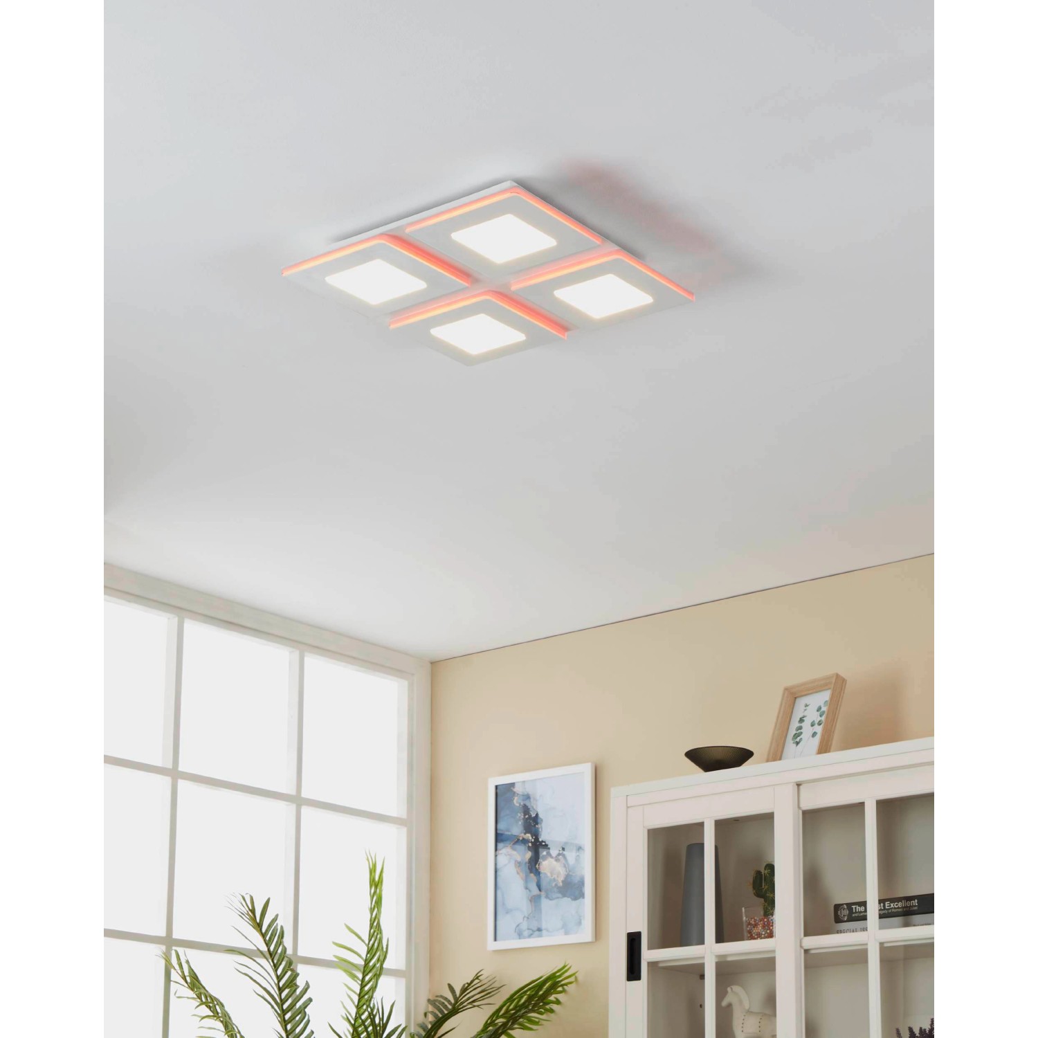 Eglo LED-Deckenleuchte Padrogiano-Z 45 cm x 45 cm Weiß Eglo LED-Deckenleuchte Padrogiano-Z 45 cm x 45 cm Weiß von EGLO