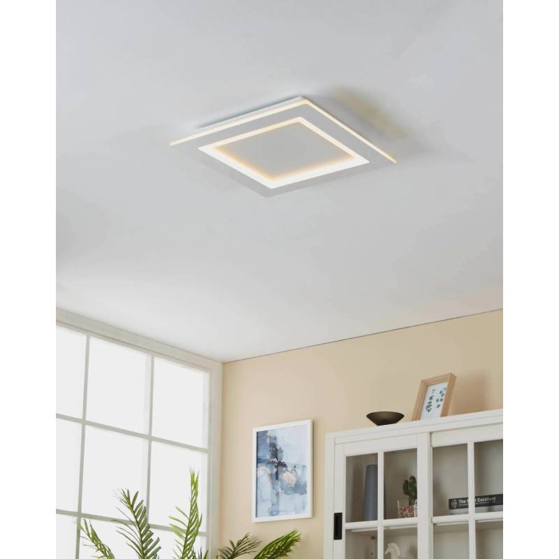 Eglo LED-Deckenleuchte Padrogiano-Z RGB 45 cm x 45 cm Weiß von EGLO