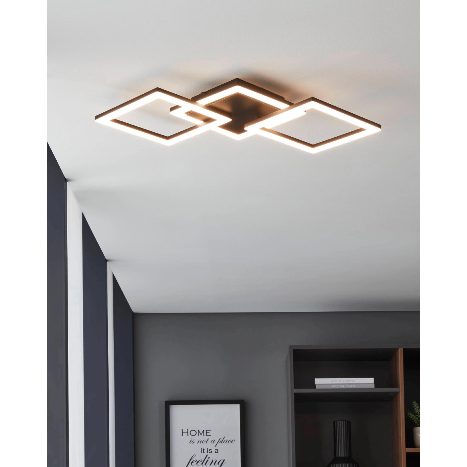 Eglo LED-Deckenleuchte Paranday-Z 65 cm Weiß Schwarz Eglo LED-Deckenleuchte Paranday-Z 65 cm Weiß Schwarz von EGLO