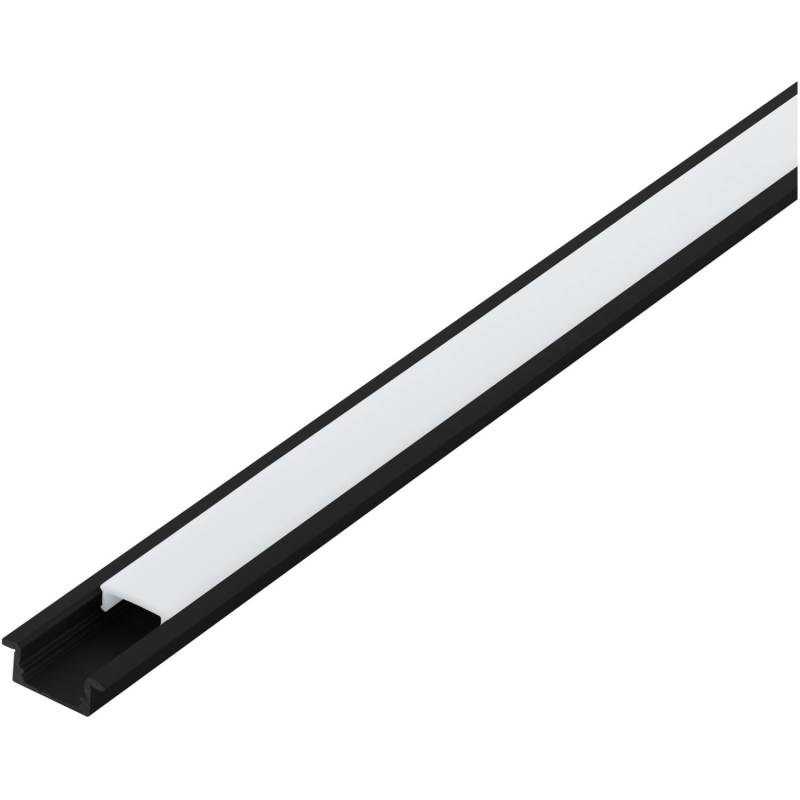 Eglo LED-Einbauprofil Schwarz Diffuser Weiß Recessed Profil 1 Länge 1000 mm von EGLO