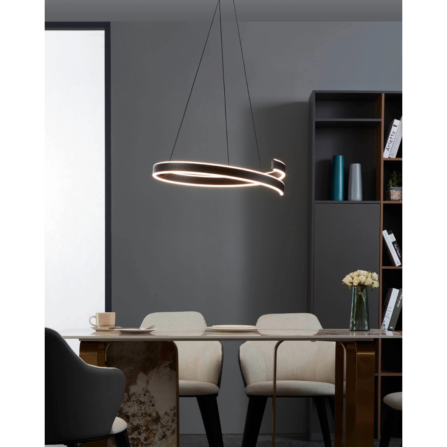 Eglo LED-Hängeleuchte Andabaia-Z Schwarz Weiß Eglo LED-Hängeleuchte Andabaia-Z Schwarz Weiß von EGLO