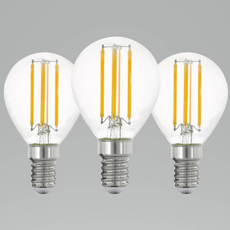 Eglo LED Leuchtmittel E14 7W, 806 lm, 3000K, warmweiß, klar, 3er Set von EGLO