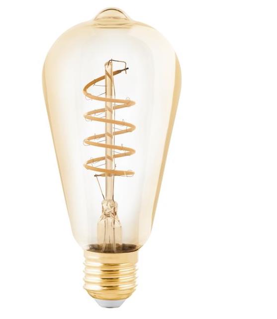 Eglo LED Deko Leuchtmittel Edison ST64 E27 4W amber 2000K von EGLO