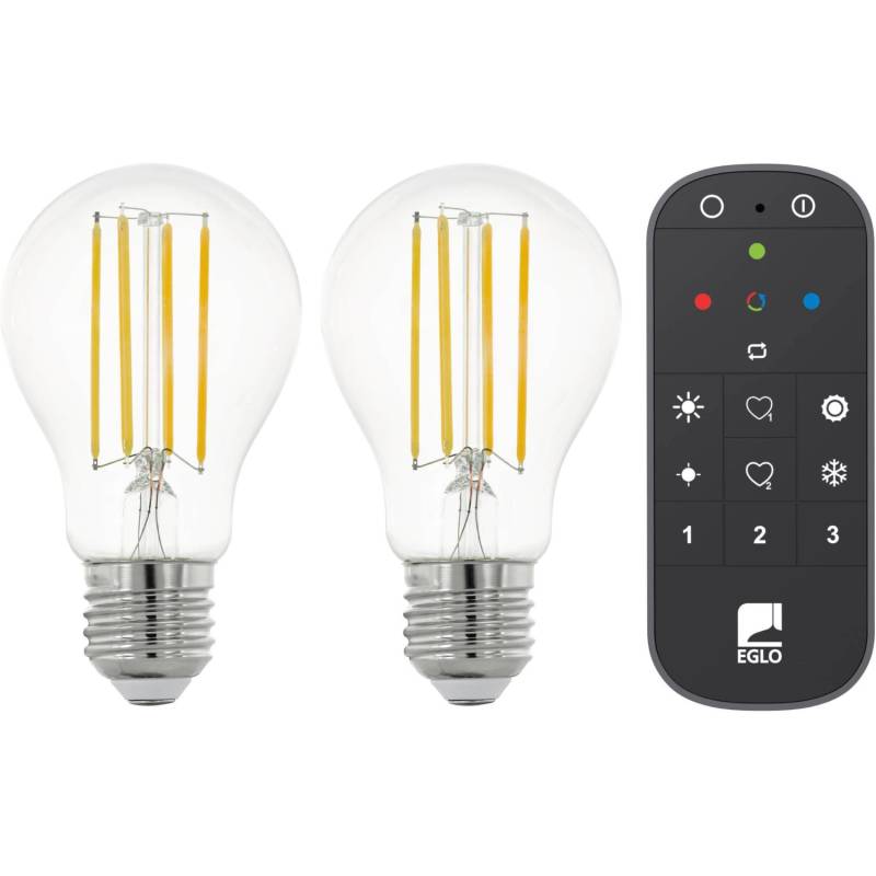 Eglo LED-Leuchtmittel Zigbee Klar 2er-Set mit Fernbedienung 6 W E27 von EGLO