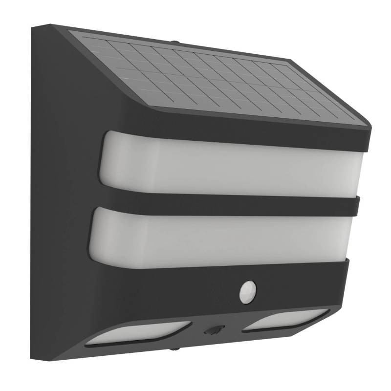 Eglo LED-Solar-Wandleuchte Stiappa mit Sensor 20 cm x 12 cm Schwarz von EGLO
