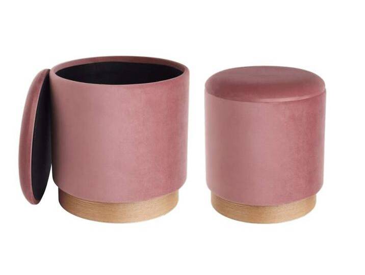 Eglo Living Hocker 2er Set MASHIKE ca. D37 H42 cm in Samt altrosa Eglo Living Hocker 2er Set MASHIKE ca. D37 H42 cm in Samt altrosa von EGLO