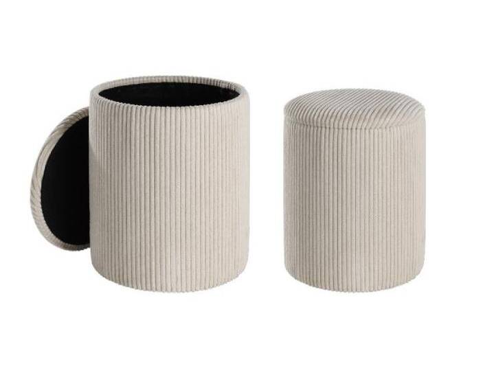Eglo Living Hocker 2er Set VAVATENINA in Cord Creme von EGLO