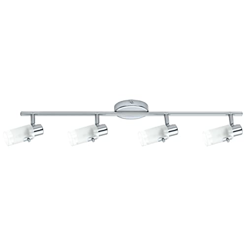 EGLO LED Deckenlampe Orvieto 2, 4 flammige Deckenleuchte, Deckenstrahler aus Metall in Chrom und Glas in Weiß-Satiniert, Wohnzimmerlampe, Spots inkl. G9 Leuchtmittel, warmweiß EGLO LED Deckenlampe Orvieto 2, 4 flammige Deckenleuchte, Deckenstrahler aus Metall in Chrom und Glas in Weiß-Satiniert, Wohnzimmerlampe, Spots inkl. G9 Leuchtmittel, warmweiß von EGLO