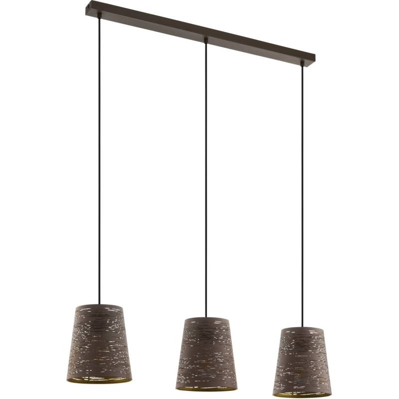Eglo Pendelleuchte 3-flammig Segezia 110 cm x 18 cm x 88 cm Mocca-Gold von EGLO