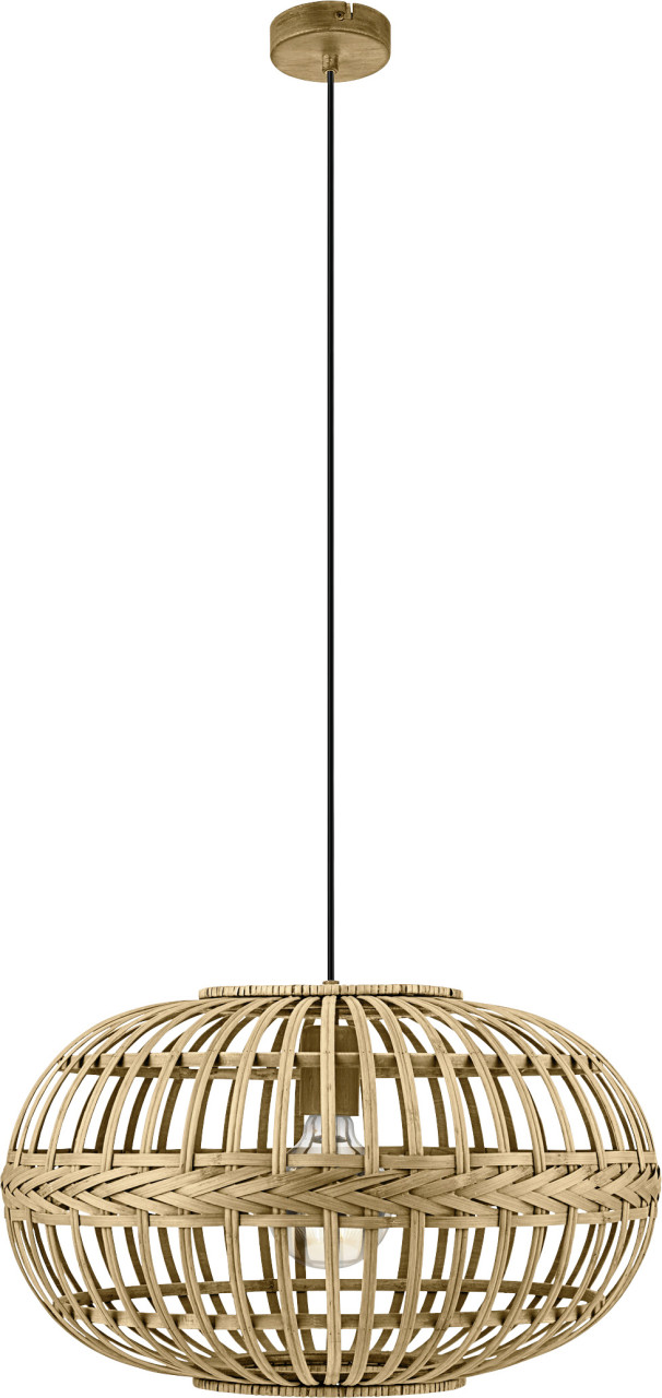 Eglo Pendelleuchte Amsfield braun Holz Ø 38 cm E27, max. 60 W von EGLO