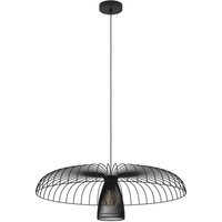 Eglo - Pendelleuchte Esstisch Champerico, Hängelampe für Wohnzimmer und Esszimmer, Metall Esszimmerlampe mit Draht-Lampenschirm in schwarz, Lampe Eglo - Pendelleuchte Esstisch Champerico, Hängelampe für Wohnzimmer und Esszimmer, Metall Esszimmerlampe mit Draht-Lampenschirm in schwarz, Lampe von EGLO