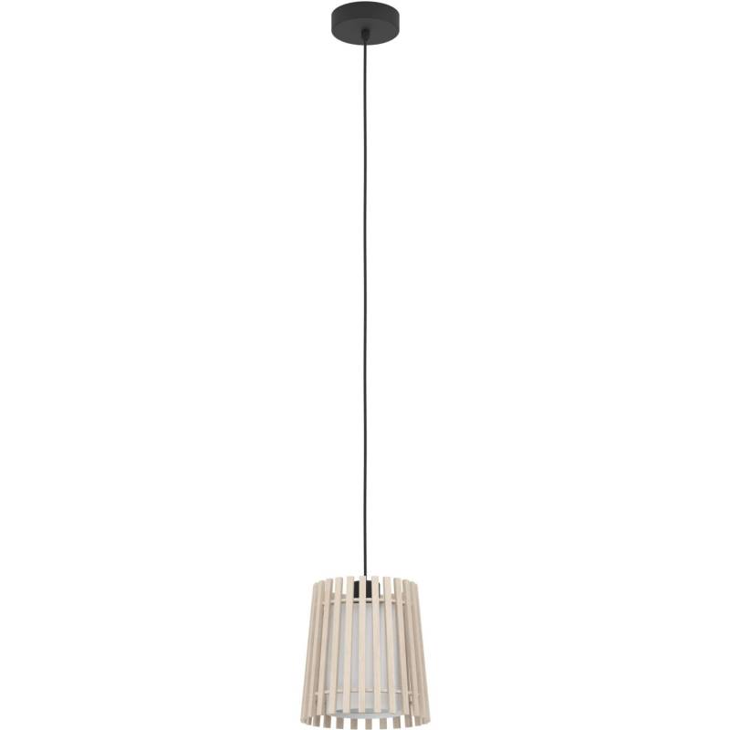 Eglo Pendelleuchte Fattoria 1-flammig 40 W Weiß-Schwarz-Braun von EGLO