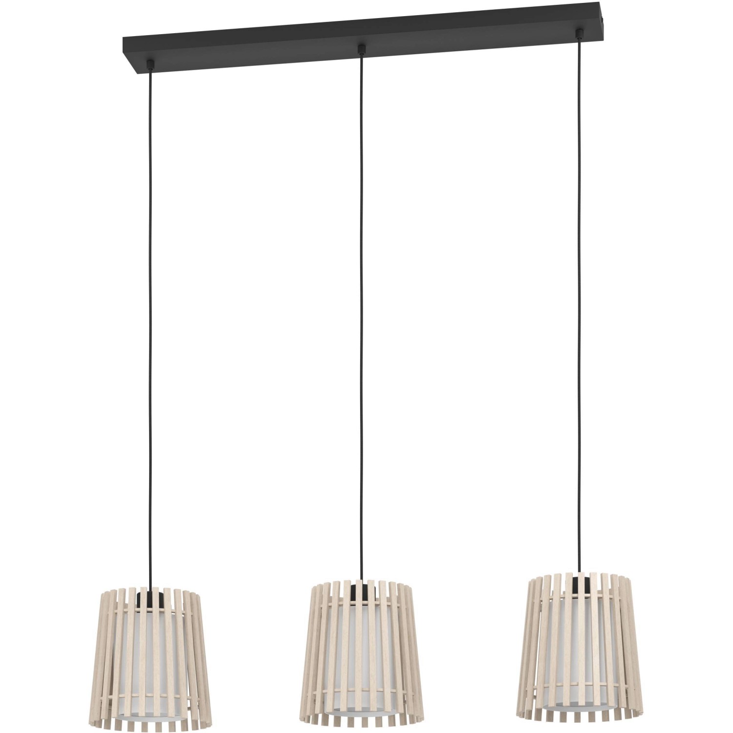 Eglo Pendelleuchte Fattoria 3-flammig 40 W Weiß Schwarz-Braun Eglo Pendelleuchte Fattoria 3-flammig 40 W Weiß Schwarz-Braun von EGLO