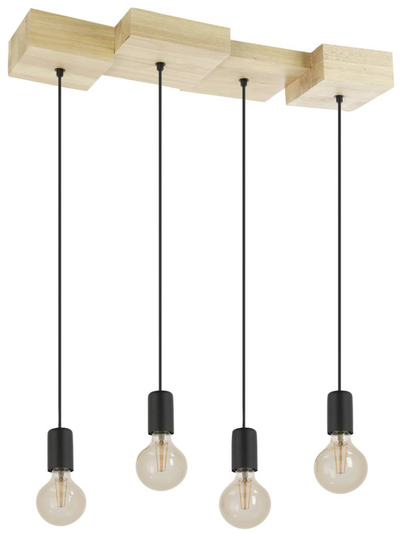 Eglo Pendelleuchte Halkin schwarz Holzoptik 110 x 72 x 25 cm von EGLO