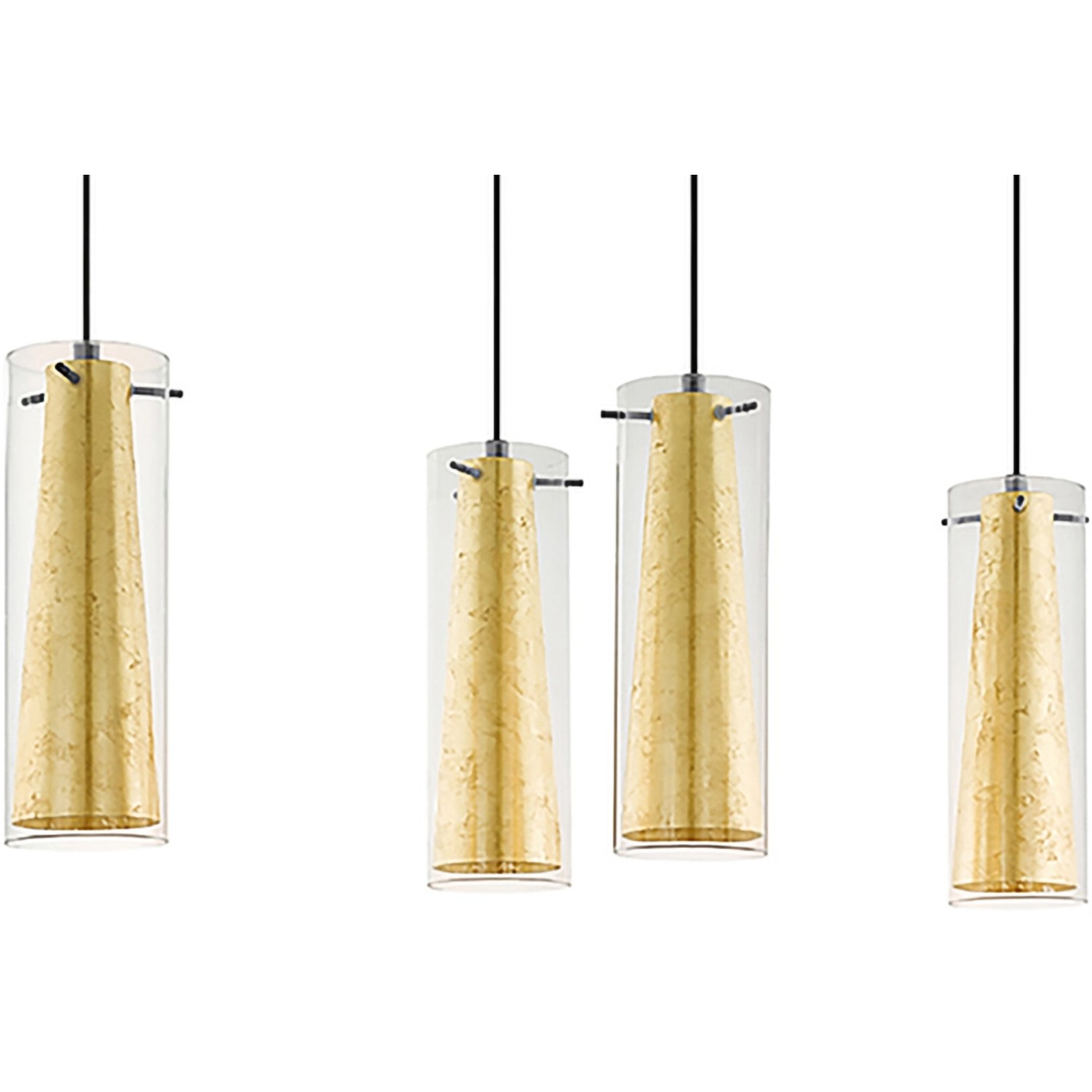 Eglo Pendelleuchte Pinto Gold 4-flammig Eglo Pendelleuchte Pinto Gold 4-flammig von EGLO